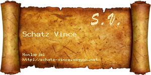 Schatz Vince névjegykártya